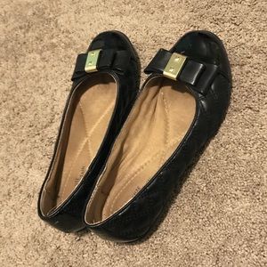 Black flats with memory foam inside
